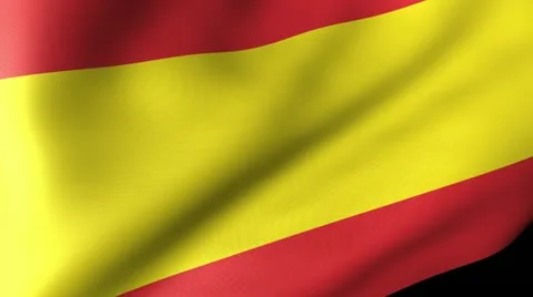Spain Flag Waving Stock Footage 12230124