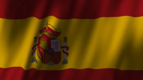 Spain Flag Waving Seamless Background | 4K Animated Loop Stock Footage 314347864