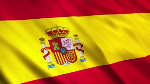 Spain Flag waving in the wind Stock Footage 236420686
