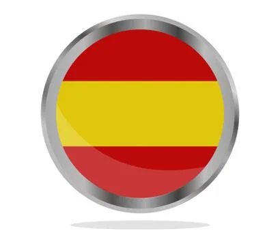 Spain flag on white background Stock Illustration
