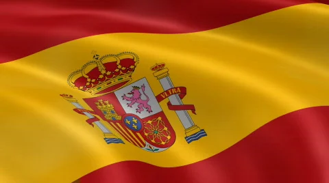 Spain FlagInTheWind Stock-Footage 720077