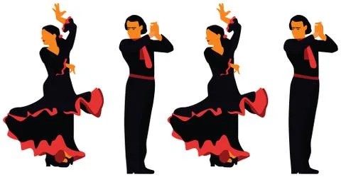 Spain flamenco Stock Illustration