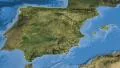 Spain, glide over the map, outlined 4k or 4k+ Resolution