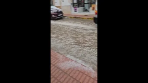 Spain: Heavy Rain Causes Flooding In Humilladero Video stock 330119549