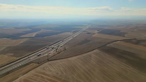 Spain highway drought landscape Stock-Footage 233284062