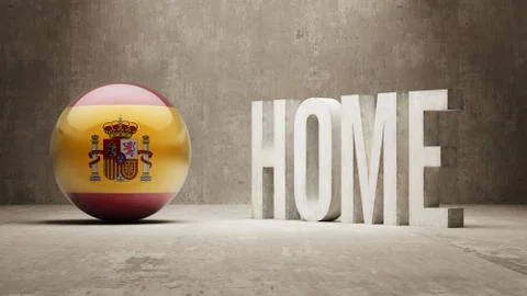 Spain. Home  Concept. Stock Illustration