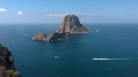 Spain Ibiza Drone  Video stock 245311058