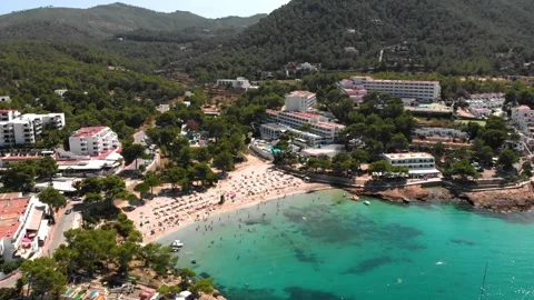 Spain Ibiza Drone Video stock 245311247