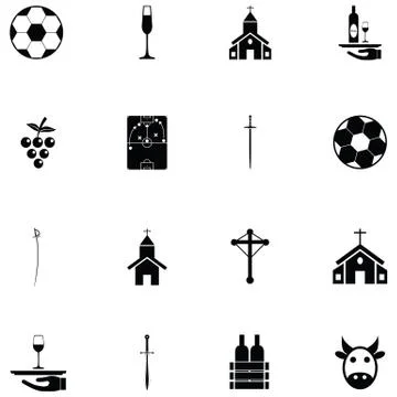 Spain icon set Stock Illustration