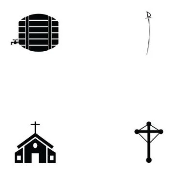 Spain icon set Stock Illustration