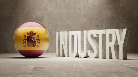 Spain. Industry Concept. Stock Illustration