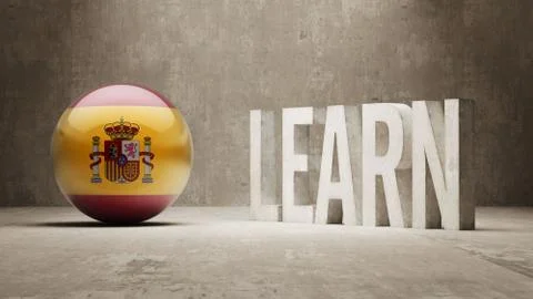 Spain. Learn Concept. Illustrazione stock