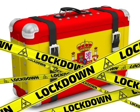 Spain is in lockdown Stock-Illustration