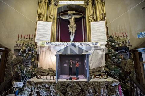 SPAIN - MADRID - REFUGEES Stock Photos
