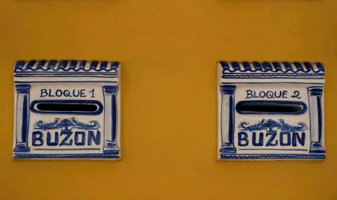Spain Mailbox Buzon Stock Photos