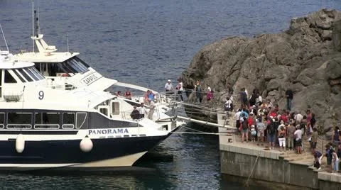 Spain - Majorca - Port de sa Calobra Stock Footage 14397783