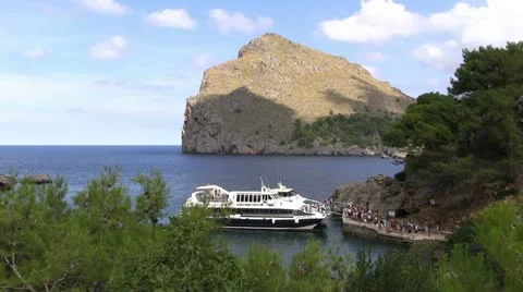 Spain - Majorca - Port de sa Calobra Stock Footage 14400345