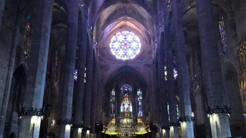 Spain - Mallorca | Catedral de Mallorca | Cathedral | Church | Palma Stock Footage 165258103