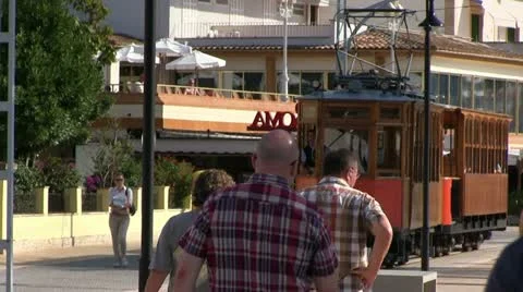 Spain - Mallorca - Port de Soller Stock Footage 14298608