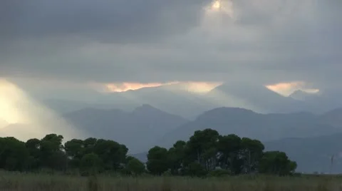 Spain - Mallorca - View on the mountains Видео 14303225