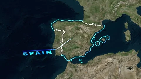 Spain Map Animation Stock Footage 273877501