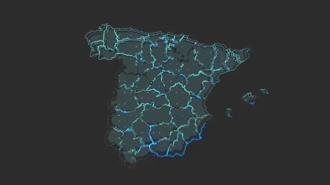 Spain map 스톡 동영상 169458486