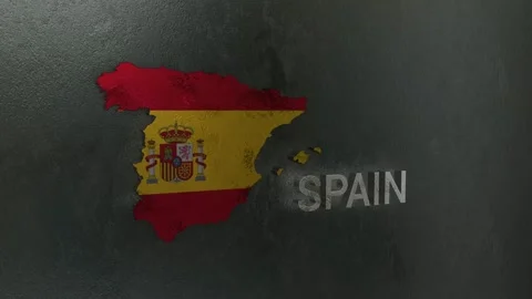 Spain Map Stock Footage 277926868