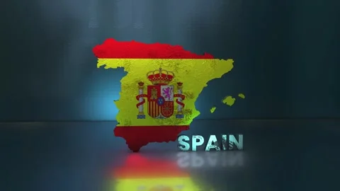 Spain Map Stock Footage 283070623