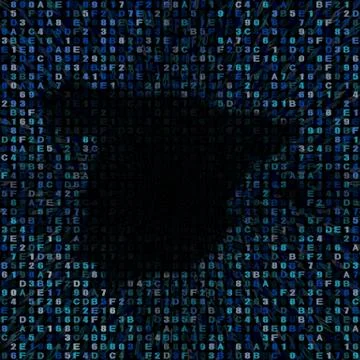 Spain map on hex code illustration Stock Illustration