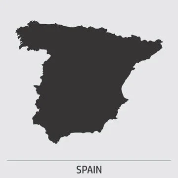 Spain map icon Stock Illustration