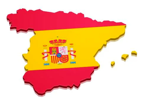Spain map Stock Illustration