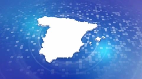 Spain Map Intro Stock Footage 247912310