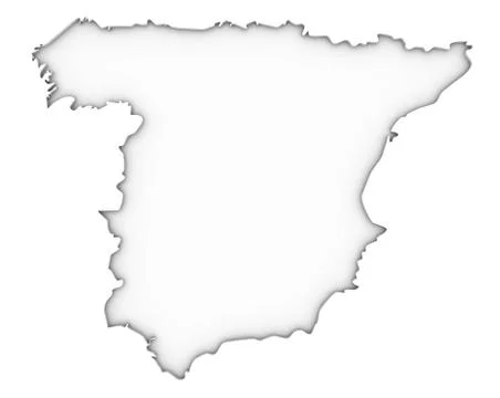 Spain map 스톡 사진