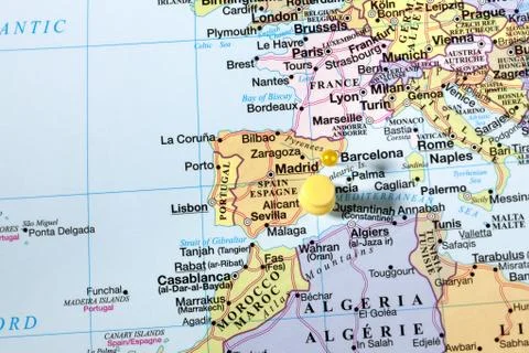Spain  map Stock Photos