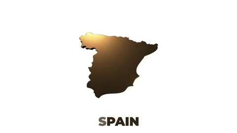 Spain Map Showing Up Intro By Regions 4k... | Stock Video | Pond5