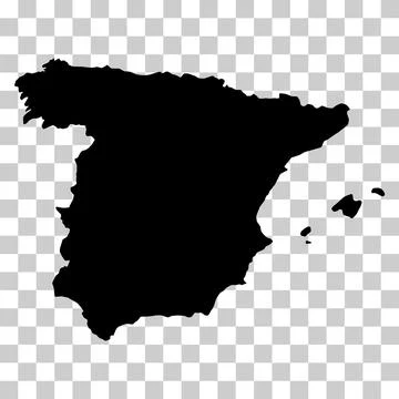 Spain map symbol shape, travel web flat concept icon vector illustration Illustrazione stock