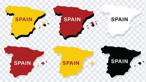 Spain map vector collection. Abstract and halftone maps with different colo.. イラスト素材