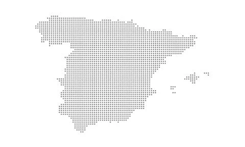 Spain map vector Stock Illustration