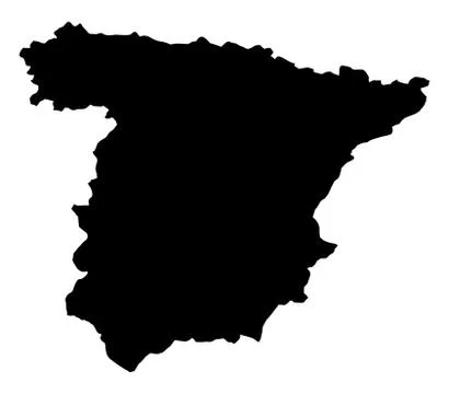 Spain map on white background Stock Illustration
