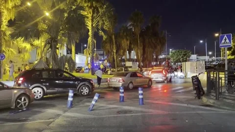 Spain-Morocco border in Melilla closed following illegal entry attempts, Melilla Stock Footage 340932483