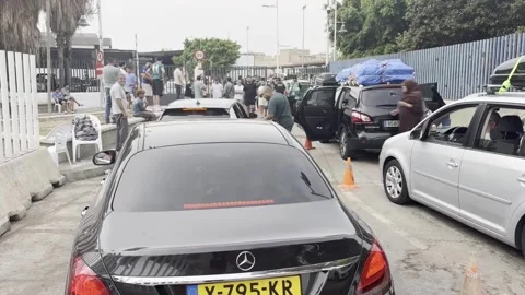 Spain-Morocco border reopens after 36-hour closure, Melilla, ES - 01 Aug 2026 Stock Footage 341104820