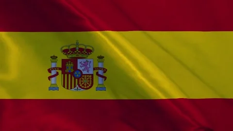 Spain National Waving Flag, Motion Animation of Spain National Flag Stock Footage 302873045
