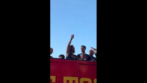 Spain: Nearly Two Million Gather in Madrid for World Cup Victory Parade 3... Video stock 340198391