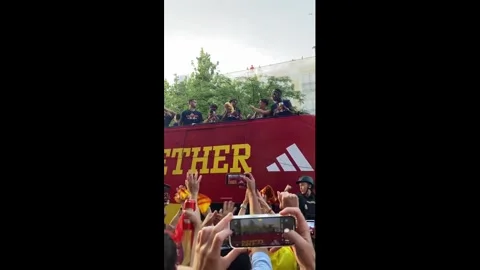 Spain: Nearly Two Million Gather in Madrid for World Cup Victory Parade 4... Video stock 340241540