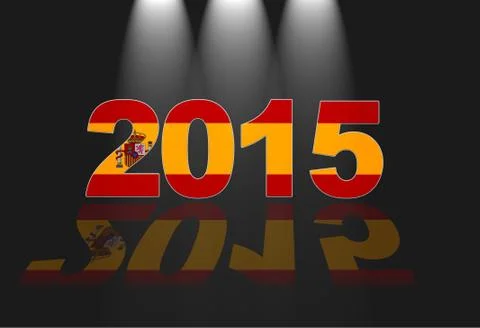 Spain, new year 2015. Stock Illustration