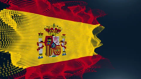 Spain Particle Flag Stock Footage 175514875
