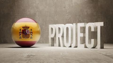 Spain. Project Concept. Stock Illustration