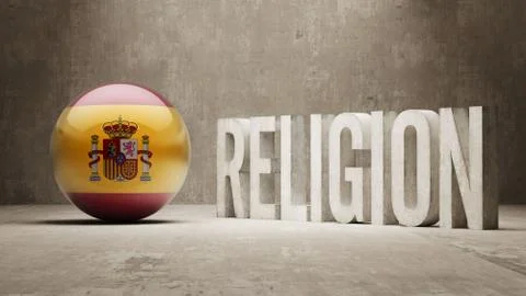 Spain. Religion Concept. Stock Illustration