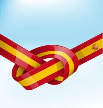 Spain ribbon flag Stock-Illustration