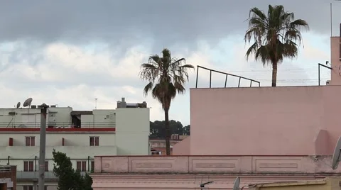 Spain Roofs in Lloret de Mar Video stock 66519499